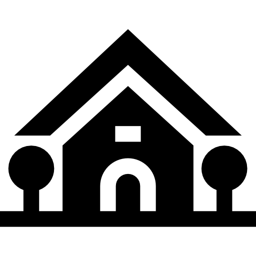 casa Basic Straight Filled icono