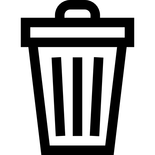 Trash Basic Straight Lineal icon