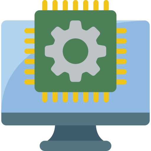 chip de computadora Basic Miscellany Flat icono