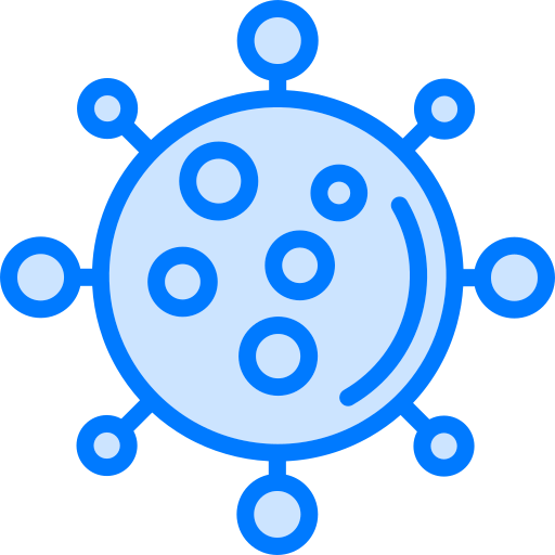 coronavirus Generic Blue icoon