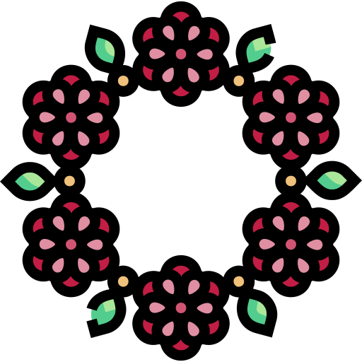 花の冠 Detailed Straight Lineal color icon