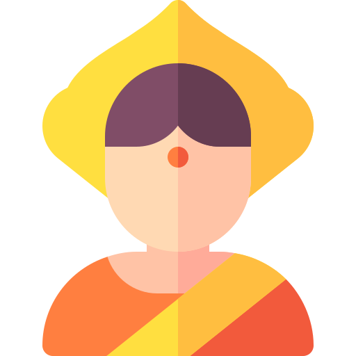 Indian woman Basic Rounded Flat icon