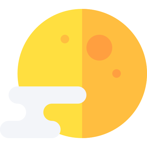 pełnia księżyca Basic Rounded Flat ikona