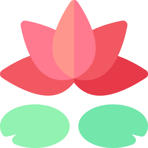 fiore di loto Basic Rounded Flat icona