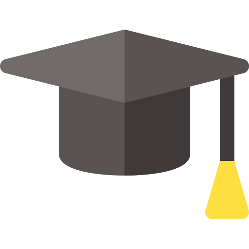 Mortarboard Basic Rounded Flat icon