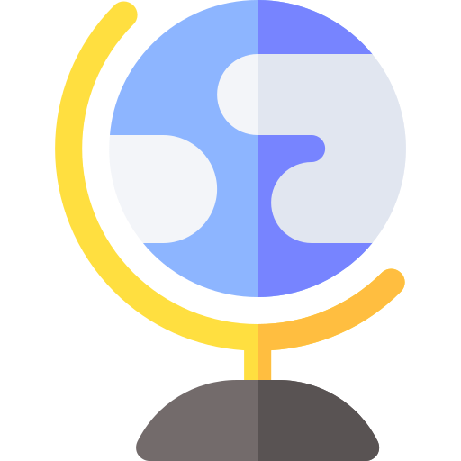 globe-raster Basic Rounded Flat icoon