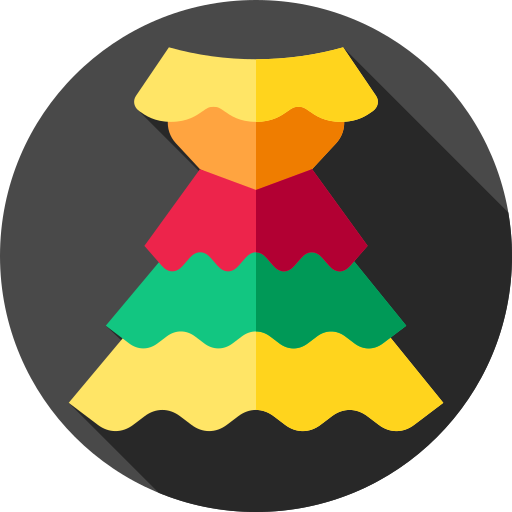 Dress Flat Circular Flat icon