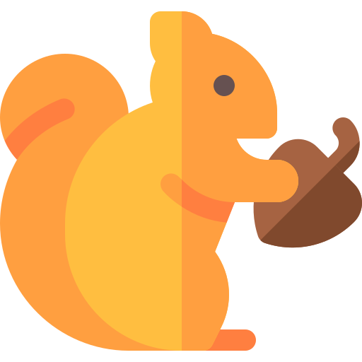 Squirrel Basic Rounded Flat icon