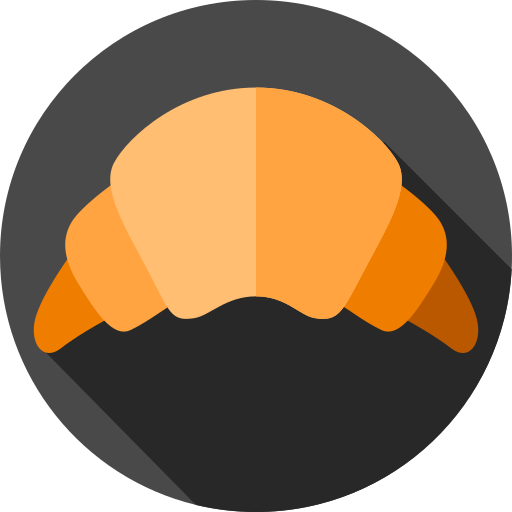 Croissant Flat Circular Flat icon