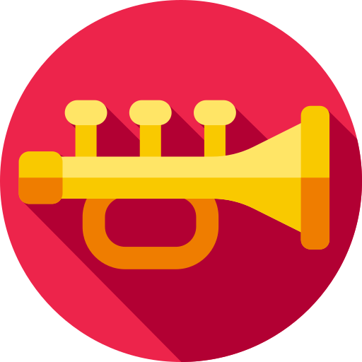 Trumpet Flat Circular Flat icon