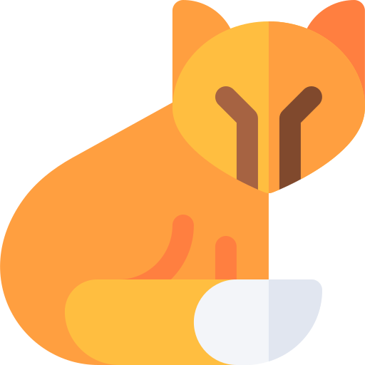 狐 Basic Rounded Flat icon