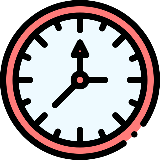 Wall clock Detailed Rounded Lineal color icon