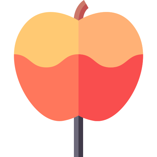 manzana caramelizada Basic Straight Flat icono