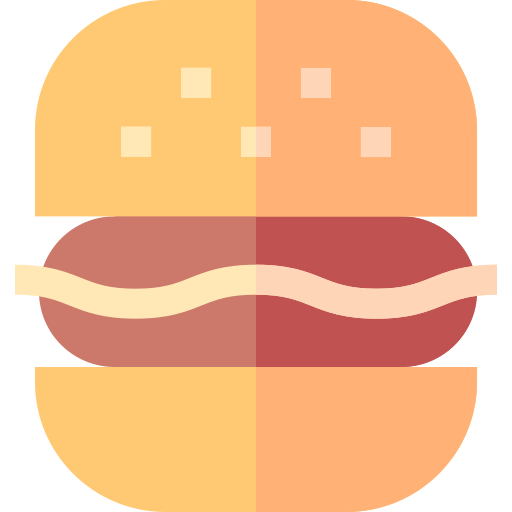 hambúrguer Basic Straight Flat Ícone