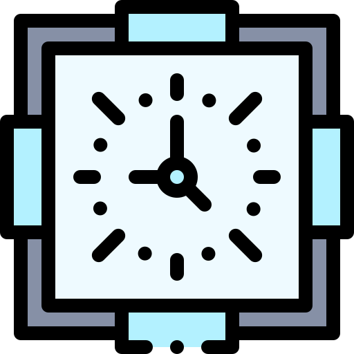 настенные часы Detailed Rounded Lineal color иконка