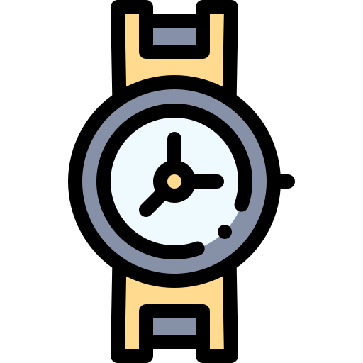 einzeigeruhr Detailed Rounded Lineal color icon