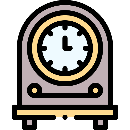 Table clock Detailed Rounded Lineal color icon