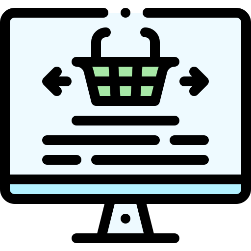 shopping en ligne Detailed Rounded Lineal color Icône