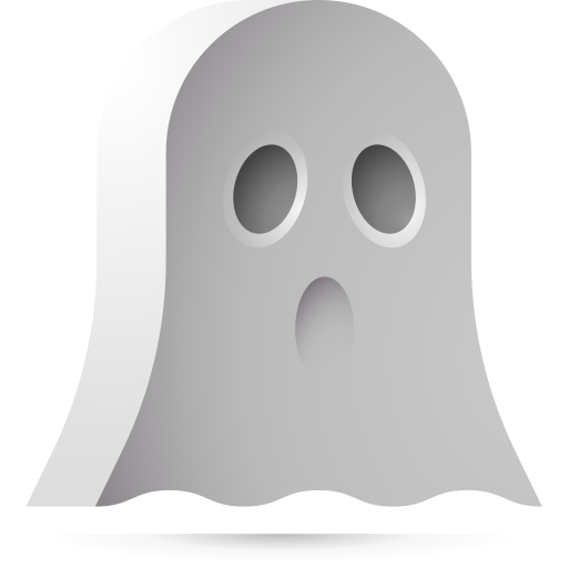 Ghost costume 3D Toy Gradient icon