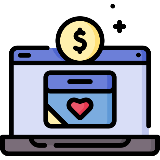 Online donation Special Lineal color icon