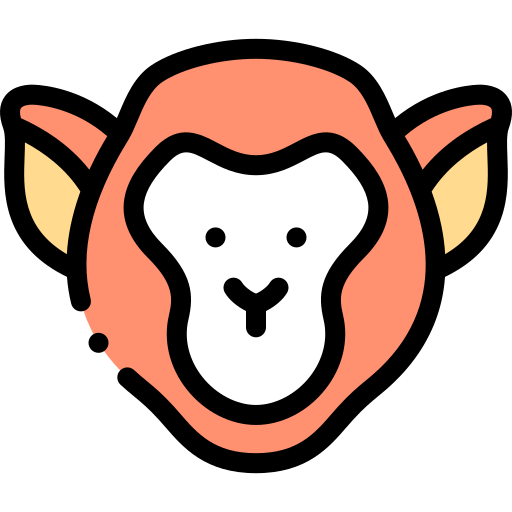 猿 Detailed Rounded Lineal color icon