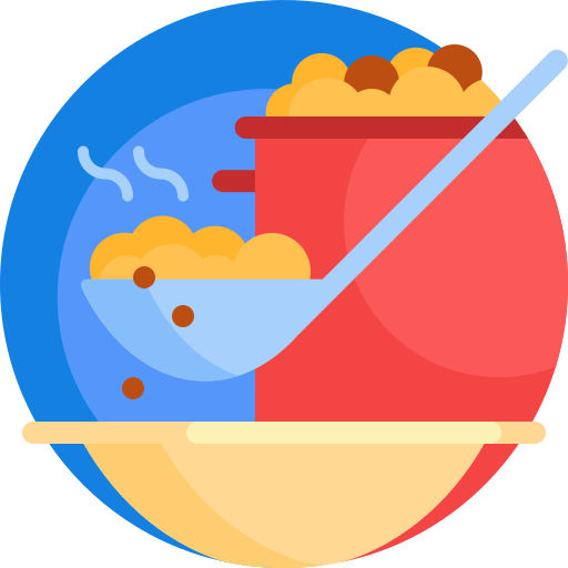暖かい食べ物 Detailed Flat Circular Flat icon