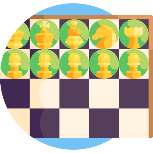 peças de xadrez Detailed Flat Circular Flat Ícone
