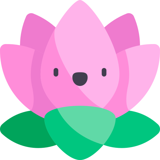 Lotus flower Kawaii Flat icon