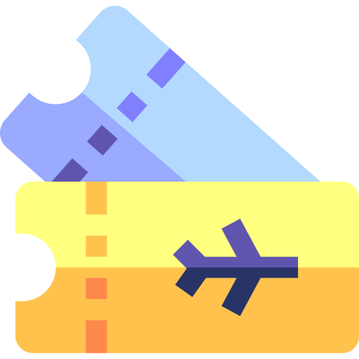 비행기 티켓 Basic Straight Flat icon
