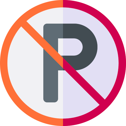 stationnement interdit Basic Rounded Flat Icône