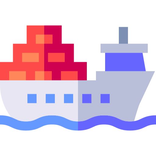 Container ship Basic Straight Flat icon