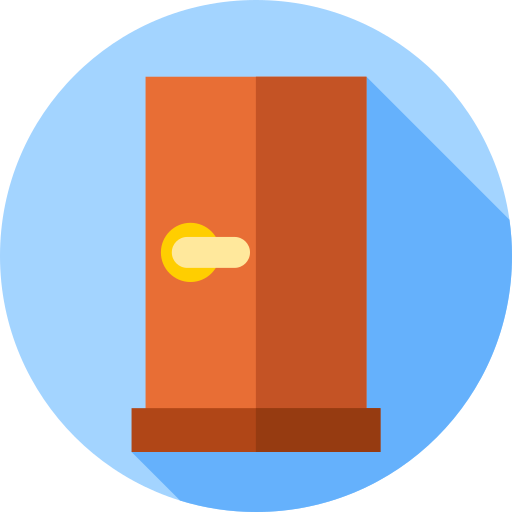 drzwi Flat Circular Flat ikona