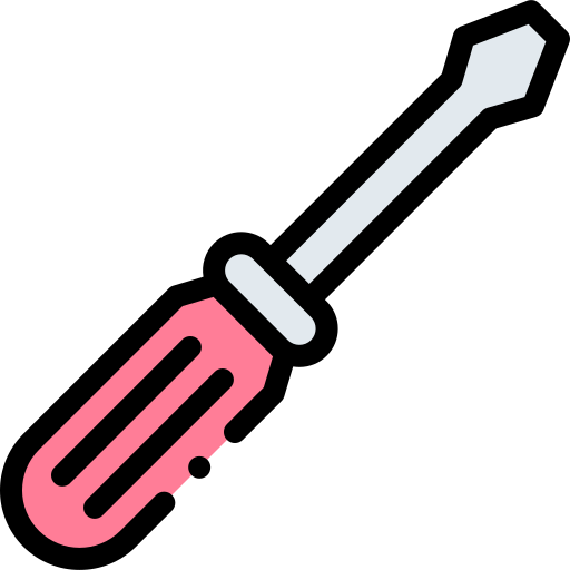 Screwdriver Detailed Rounded Lineal color icon
