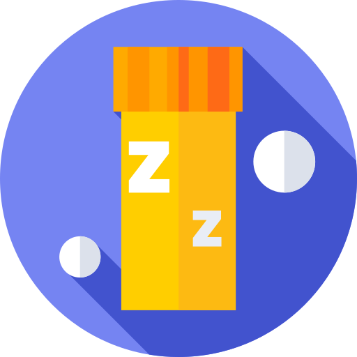 pastillas para dormir Flat Circular Flat icono