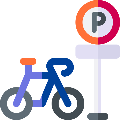 parking de bicicletas Basic Rounded Flat icono