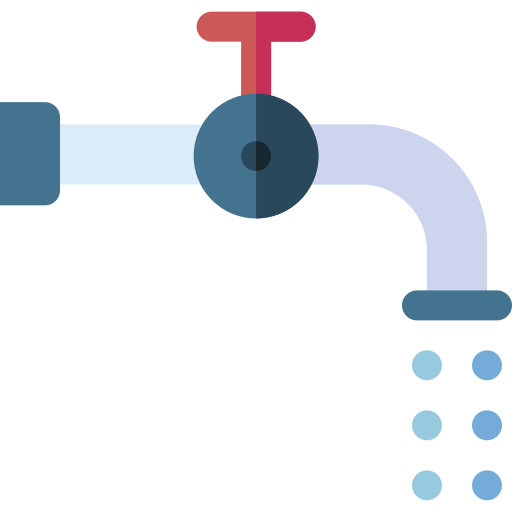 rubinetto dell'acqua Basic Rounded Flat icona