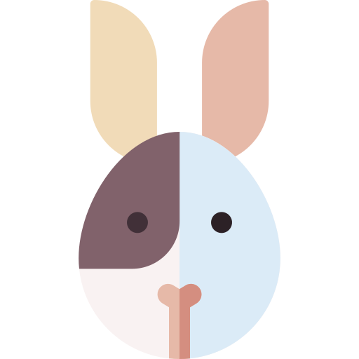 konijn Basic Rounded Flat icoon