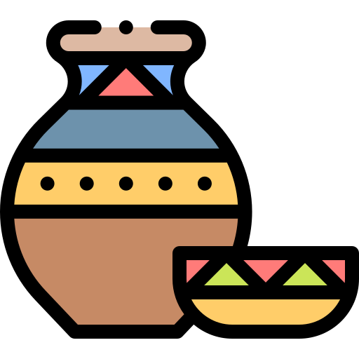 꽃병 Detailed Rounded Lineal color icon