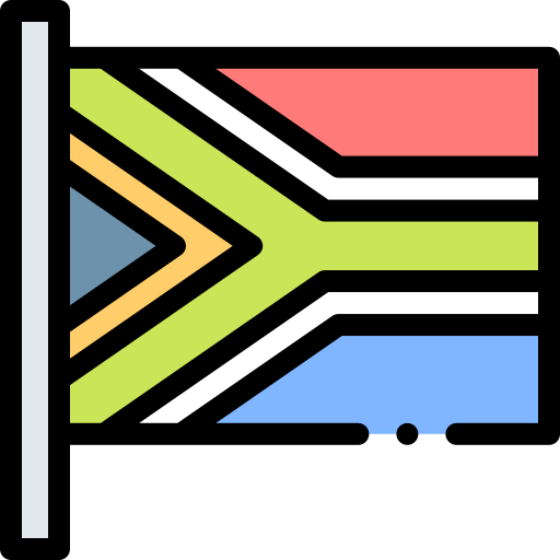 南アフリカ Detailed Rounded Lineal color icon