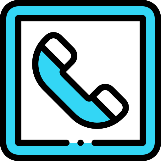 電話 Detailed Rounded Lineal color icon