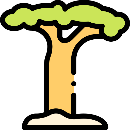 Baobab Detailed Rounded Lineal color icon