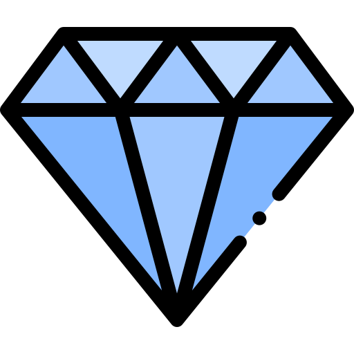 Diamond Detailed Rounded Lineal color icon