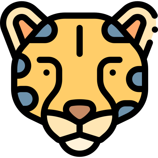 Leopard Detailed Rounded Lineal color icon