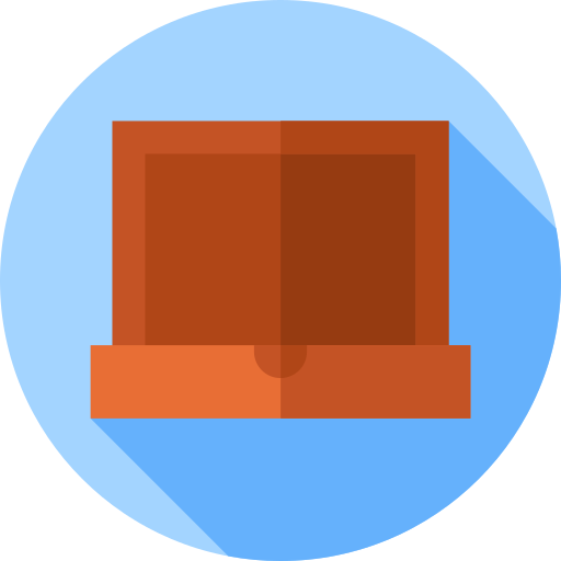 tv-verpakking Flat Circular Flat icoon
