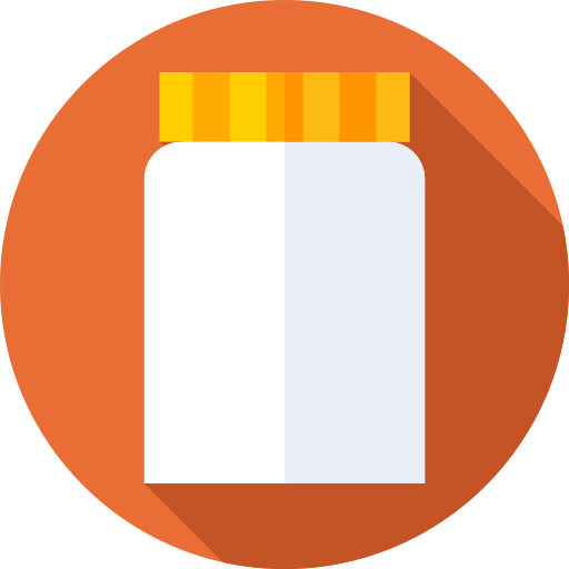 Medicine jar Flat Circular Flat icon