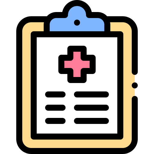 Medical record Detailed Rounded Lineal color icon