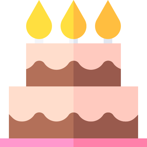 torta di compleanno Basic Straight Flat icona