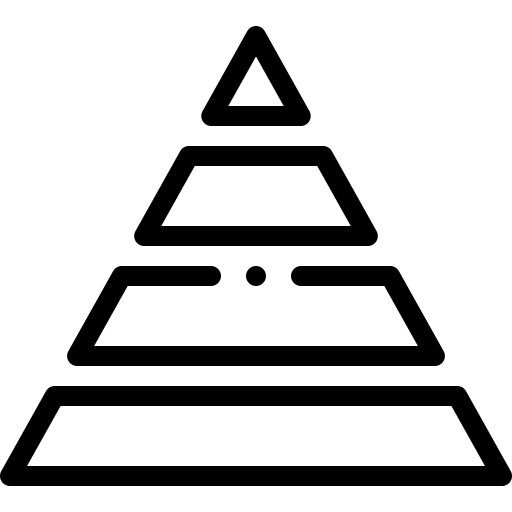 Pyramid chart Detailed Rounded Lineal icon