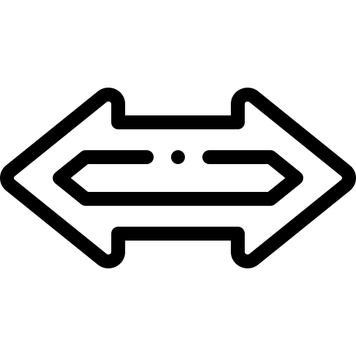 bidirectionnel Detailed Rounded Lineal Icône