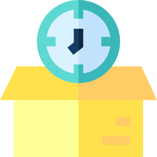 Delivery time Basic Straight Flat icon